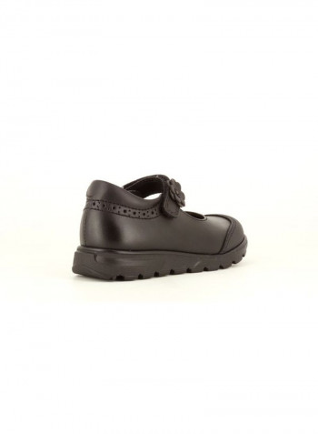 Girls Leather Comforts Black