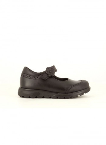 Girls Leather Comforts Black