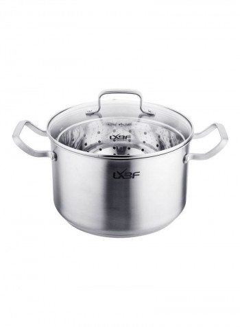 Pasta Cooking Pot Silver 34 x 18 x 26cm