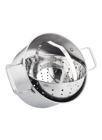 Pasta Cooking Pot Silver 34 x 18 x 26cm