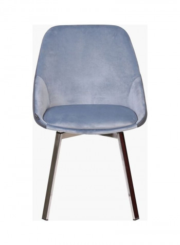 Vertigo Dining Chair With Chrome Legs Blue/Silver