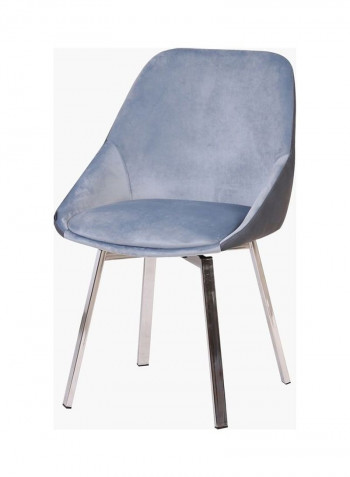 Vertigo Dining Chair With Chrome Legs Blue/Silver