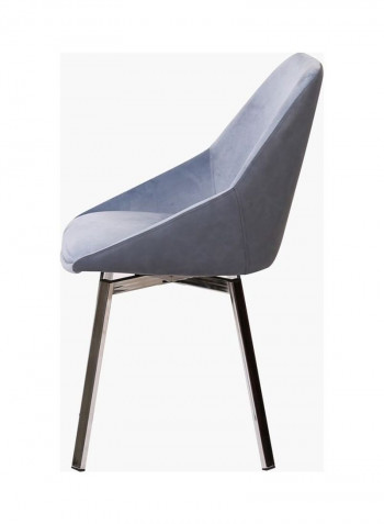 Vertigo Dining Chair With Chrome Legs Blue/Silver