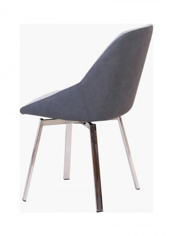 Vertigo Dining Chair With Chrome Legs Blue/Silver