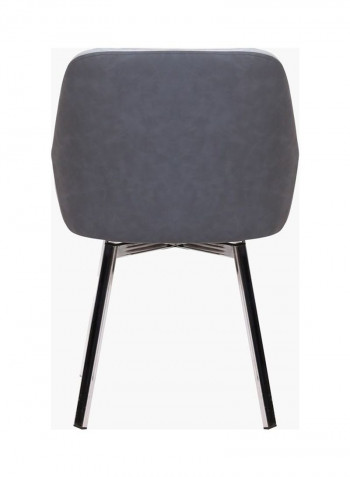 Vertigo Dining Chair With Chrome Legs Blue/Silver