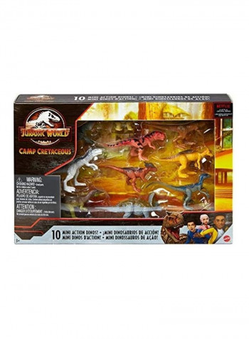 10-Piece Mini Dinosaur Action Figure