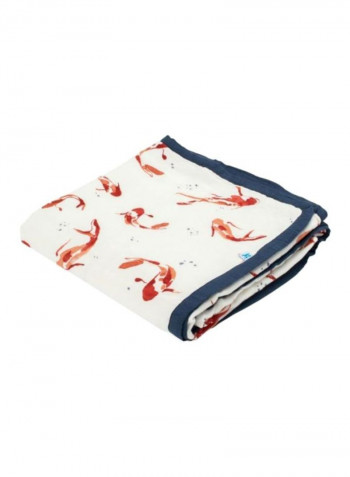 Deluxe Muslin Quilt - Fish Pond