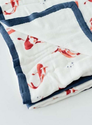 Deluxe Muslin Quilt - Fish Pond