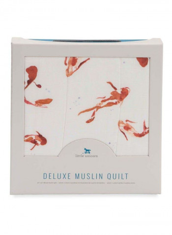 Deluxe Muslin Quilt - Fish Pond