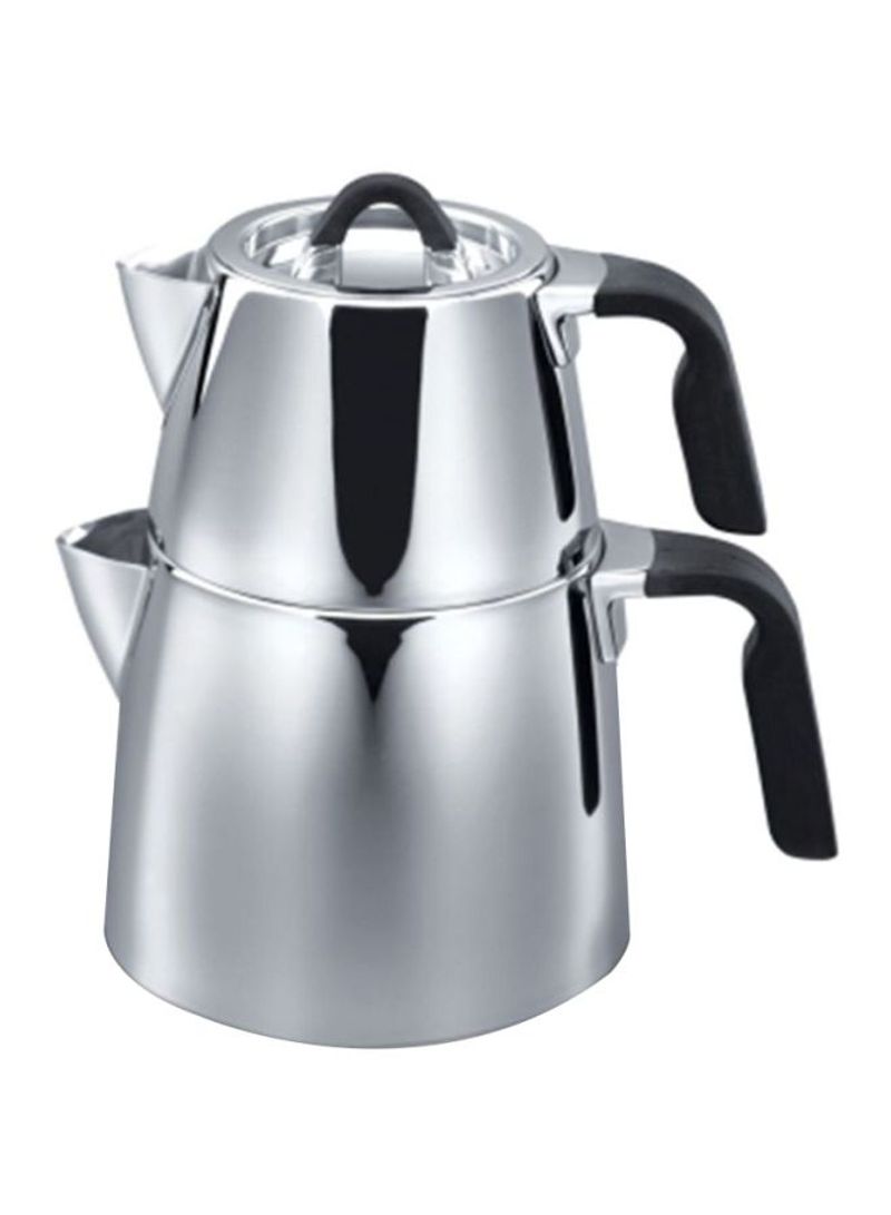 Esta Tea Pot Set Silver & Black 1.1 , 2.0L