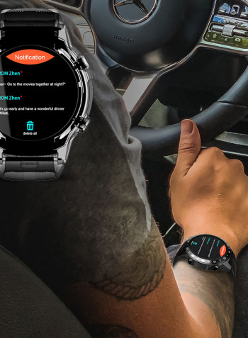 SMA-TK05 1.3" Screen BT3.0/4.0 GPS Sports Smartwatch Black