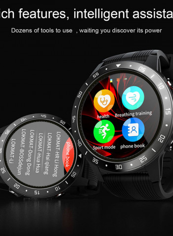SMA-TK05 1.3" Screen BT3.0/4.0 GPS Sports Smartwatch Black