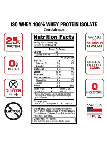 ISO 100% Whey Protein Isolate Chocolate