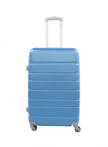 Hardside Large Check in Luggage Trolley Blue