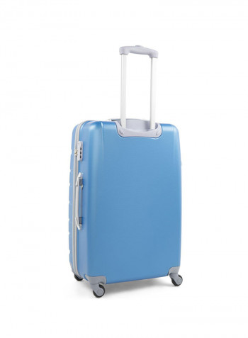 Hardside Large Check in Luggage Trolley Blue