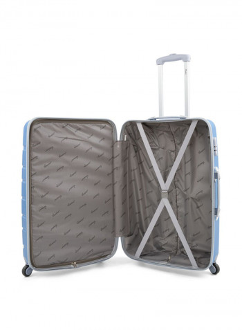 Hardside Large Check in Luggage Trolley Blue