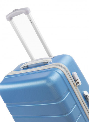 Hardside Large Check in Luggage Trolley Blue