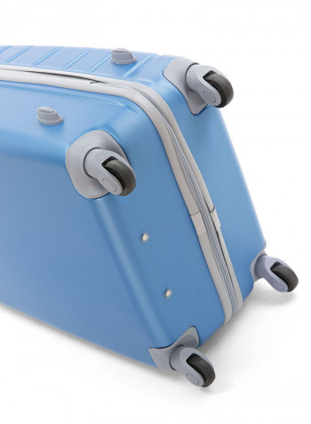 Hardside Large Check in Luggage Trolley Blue