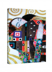 Beethoven Frieze Gallery Wrapped Canvas Wall Art Multicolour 12x18inch