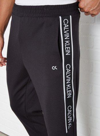 Logo Tape Joggers Black