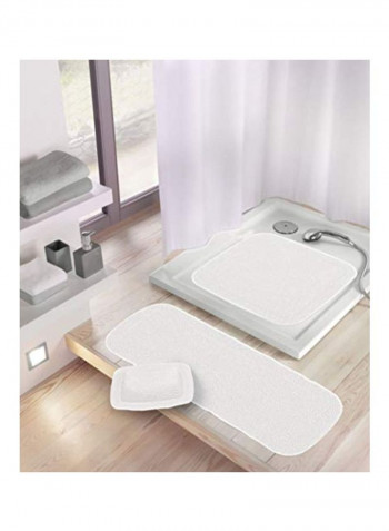 PVC Anti-Slip Bathtub Mat White 7.1x13.8x1.2inch