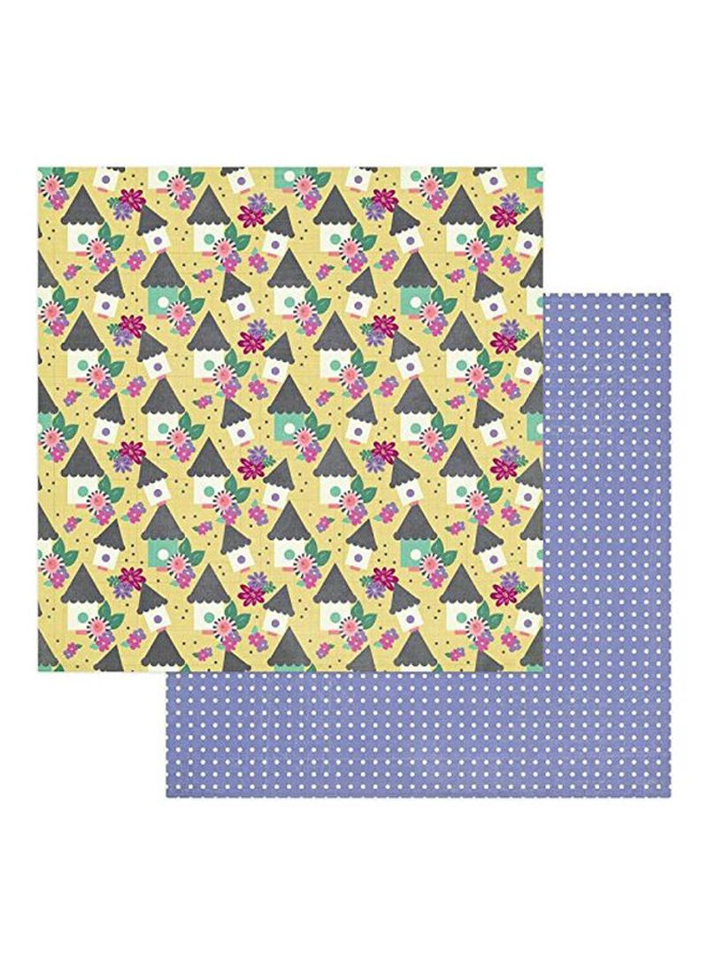 25-Piece Double Sided Card Stock Set Yellow/Green/Pink