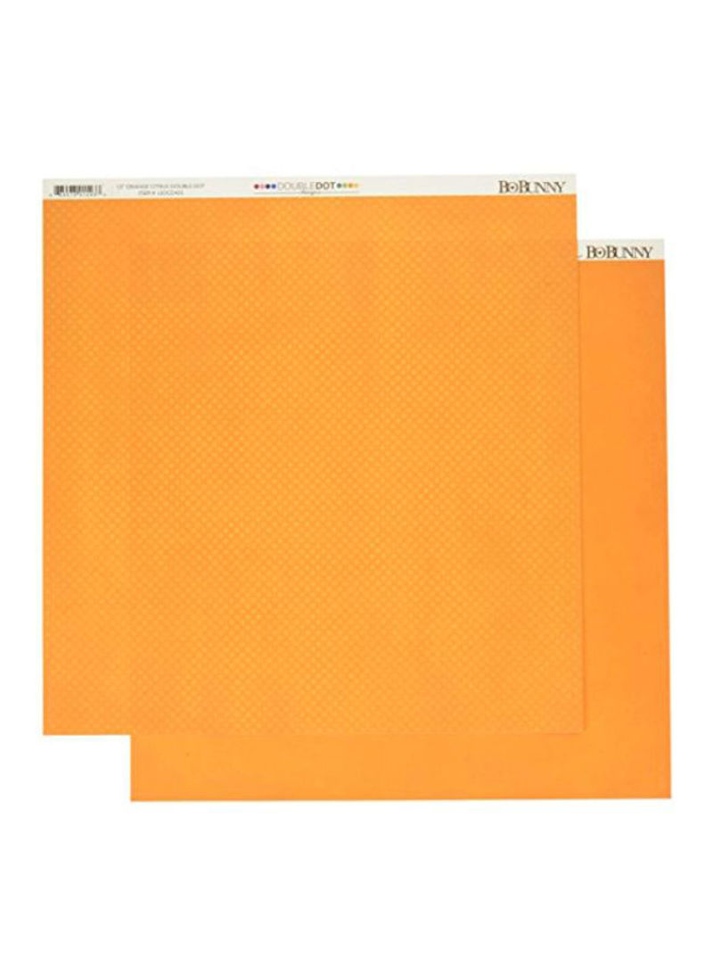 25-Piece Double-Sided Textured Card Stock Set Orange