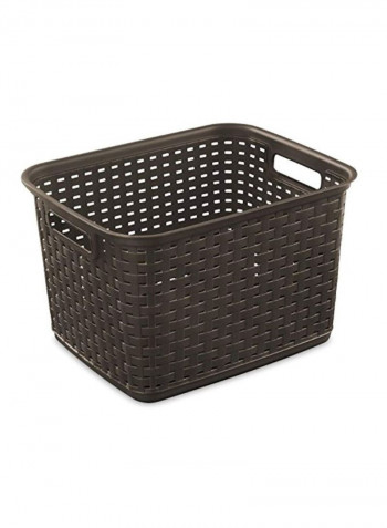 6-Piece Tall Weave Basket Set Espresso 15x12.2x9.38inch