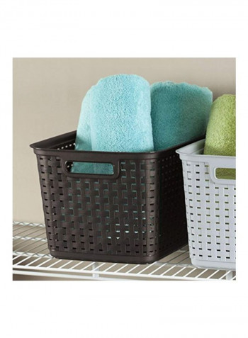 6-Piece Tall Weave Basket Set Espresso 15x12.2x9.38inch
