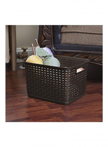6-Piece Tall Weave Basket Set Espresso 15x12.2x9.38inch