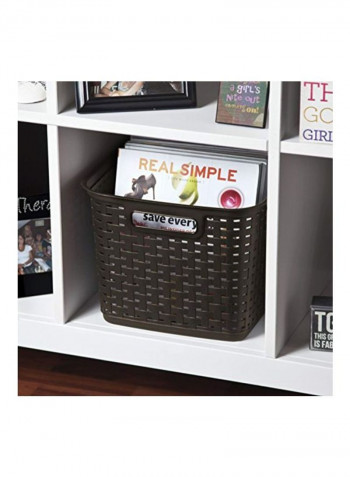6-Piece Tall Weave Basket Set Espresso 15x12.2x9.38inch