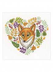 Forest Patterns Cross Stitch Kit Brown/Green/Red