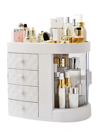 4 Tiers Acrylic Multifunctional Storage Rack White