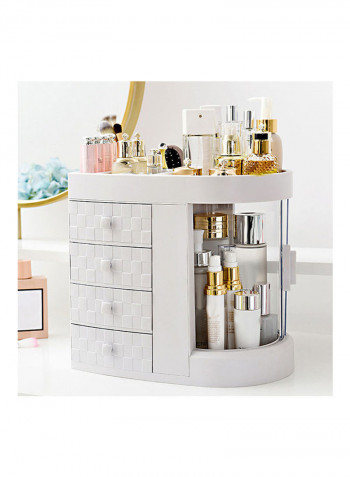 4 Tiers Acrylic Multifunctional Storage Rack White