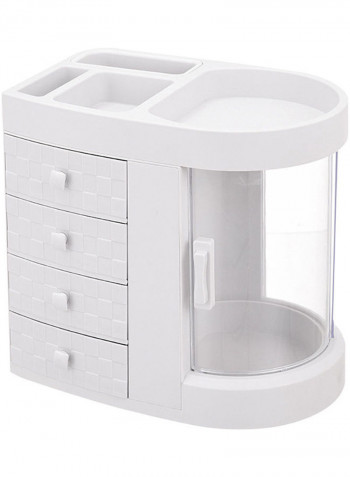 4 Tiers Acrylic Multifunctional Storage Rack White