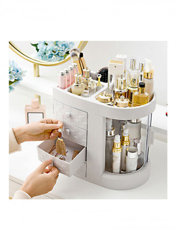 4 Tiers Acrylic Multifunctional Storage Rack White