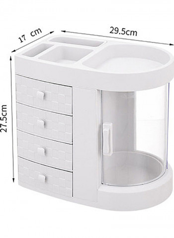 4 Tiers Acrylic Multifunctional Storage Rack White