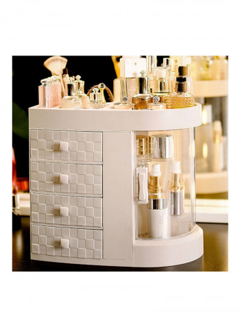 4 Tiers Acrylic Multifunctional Storage Rack White