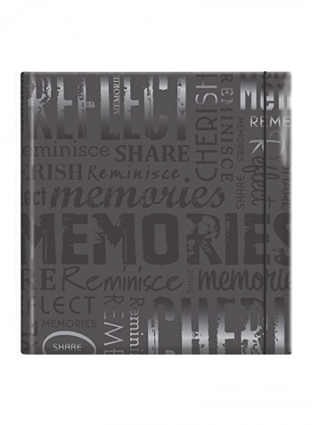 Memories Embossed Album Black 9.5x1.8x8.8inch