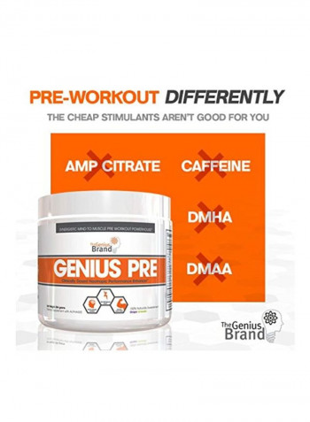 Genius Pre Dietary Supplement Grape Limeade