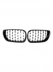 New Semi-plating Front Dual Kidney Grill Grille Fit for BMW E46 3 Series 320i 325i 330xi 325xi 4 DOOR 4D 2002-2005 LCI Facelift Meteor Style