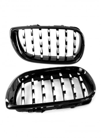 New Semi-plating Front Dual Kidney Grill Grille Fit for BMW E46 3 Series 320i 325i 330xi 325xi 4 DOOR 4D 2002-2005 LCI Facelift Meteor Style