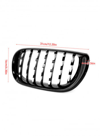 New Semi-plating Front Dual Kidney Grill Grille Fit for BMW E46 3 Series 320i 325i 330xi 325xi 4 DOOR 4D 2002-2005 LCI Facelift Meteor Style