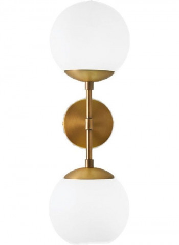 Bronze Double Head  E27 LED Glass Ball Wall Lamp Multicolour 52x20x20centimeter