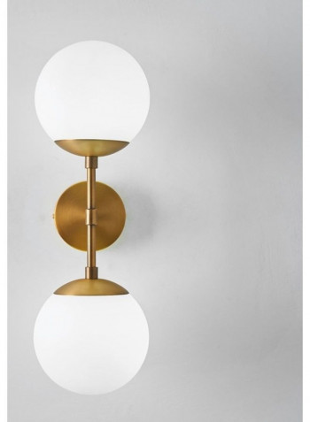 Bronze Double Head  E27 LED Glass Ball Wall Lamp Multicolour 52x20x20centimeter