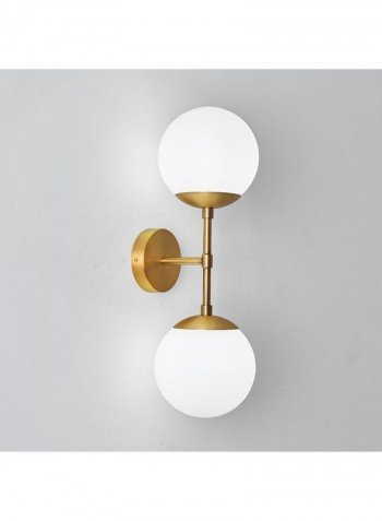 Bronze Double Head  E27 LED Glass Ball Wall Lamp Multicolour 52x20x20centimeter