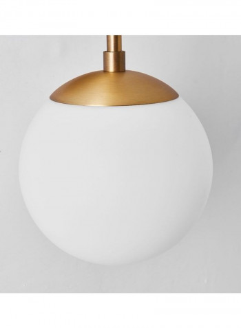 Bronze Double Head  E27 LED Glass Ball Wall Lamp Multicolour 52x20x20centimeter