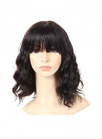 Natural Curly Hair Wig Black 12inch