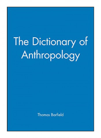 The Dictionary Of Anthropology Paperback 11st Edition