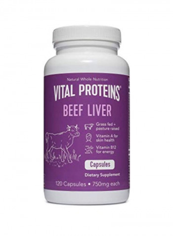 Vital Proteins Beef Liver Pills Dietary Supplement - 120 Capsules